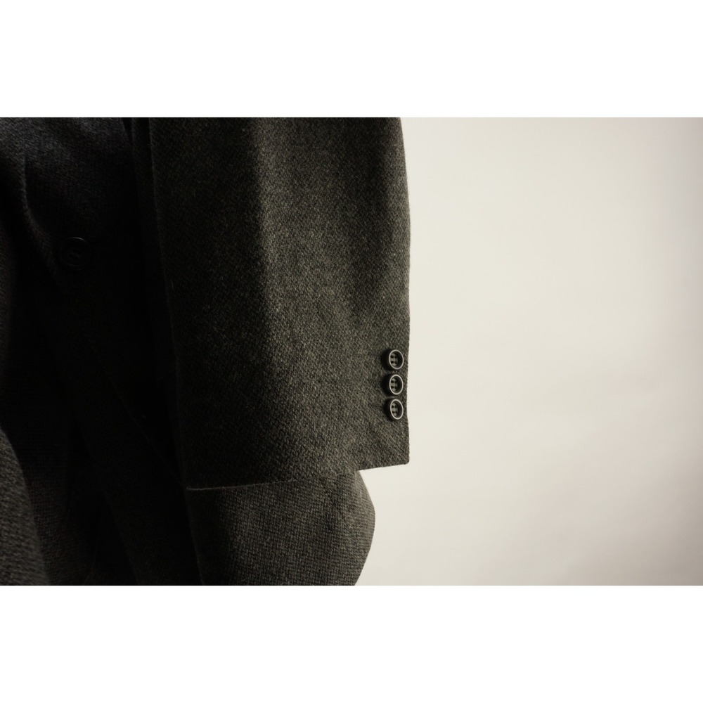 Debenhams Flannel Wool Notch Lapel Two Button Sport Coat Men's 46L Gray Portugal - Picture 7 of 9